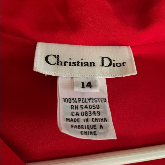 Christian Dior long Sleeve Red Blouse - Picture 4 of 4